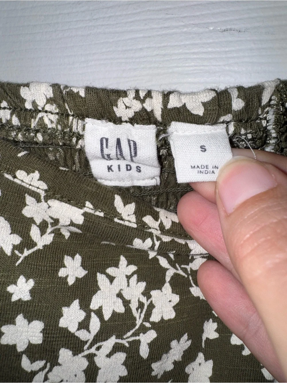 GAP Olive Green Floral Tiered Dress